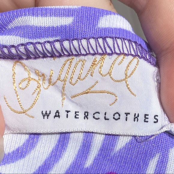 Vintage 60s Flower Power Swimsuit Coverup Maxi Wrap Floral Neon Skirt - Picture 7 of 7